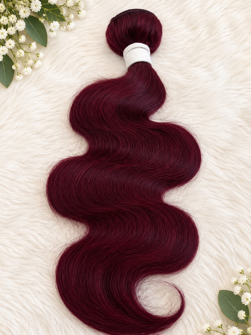 1 Bundle Human Hair Extension Burgundy
